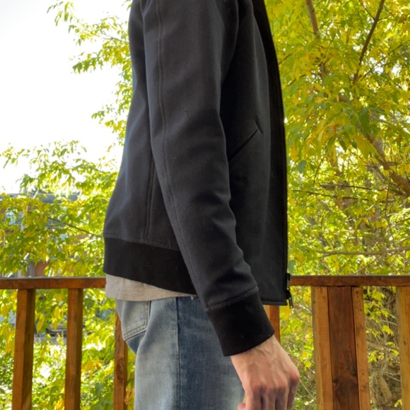 Size M - Theory Bomber Jacket - Denim Wash - Picture 3 of 3